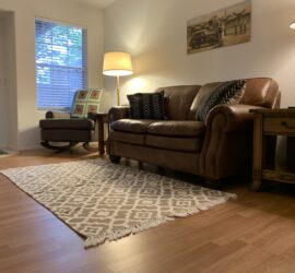 Mid term furnished rental living room in Cottonwood Fully furnished bedroom mid term rental Cottonwood AZ